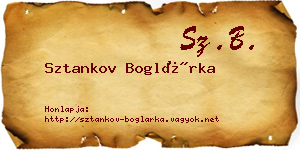 Sztankov Boglárka névjegykártya